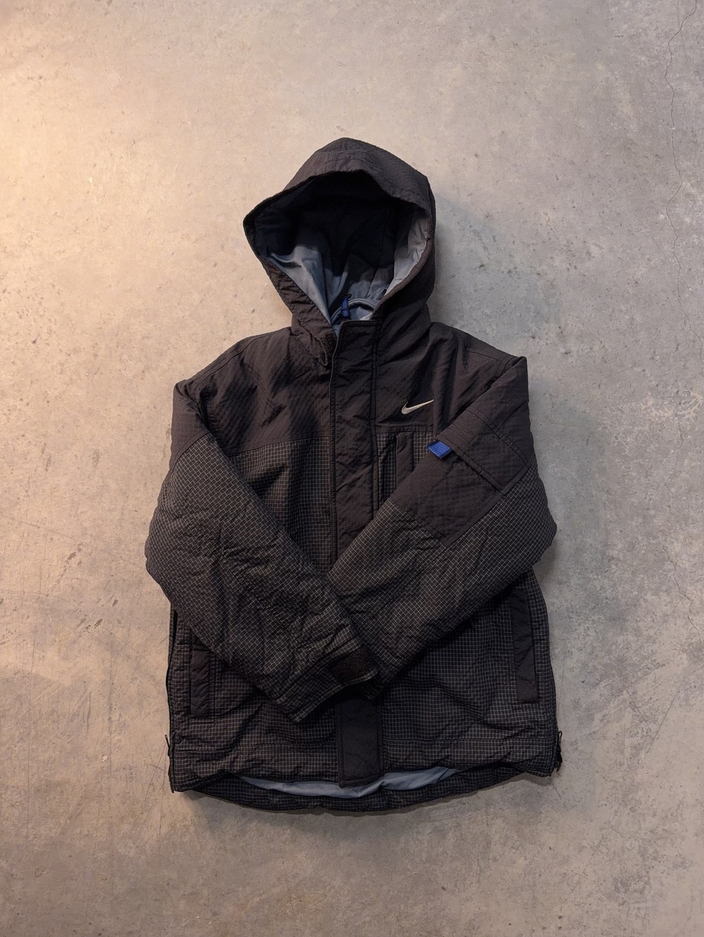 Vintage Y2K Nike Grid Hooded Jacket Gorpcore